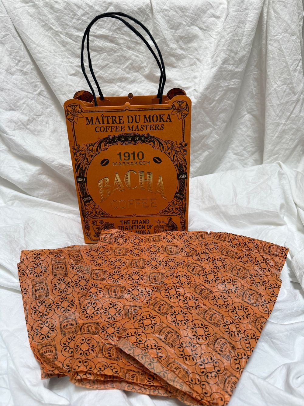 Bacha Coffee Marrakech 1910 Maitre du Moka Gift Bag + Tissue Paper